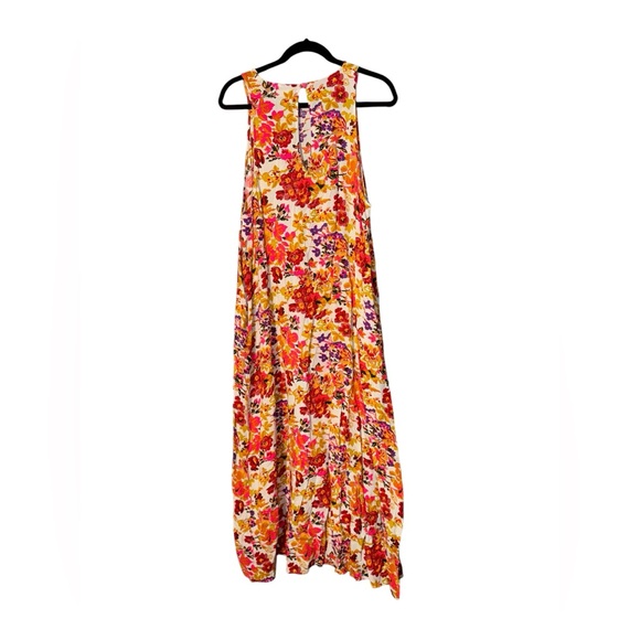 Natural Life Boho Full Length Sleeveless Floral Maxi Dress Size Large/XL - Picture 2 of 6